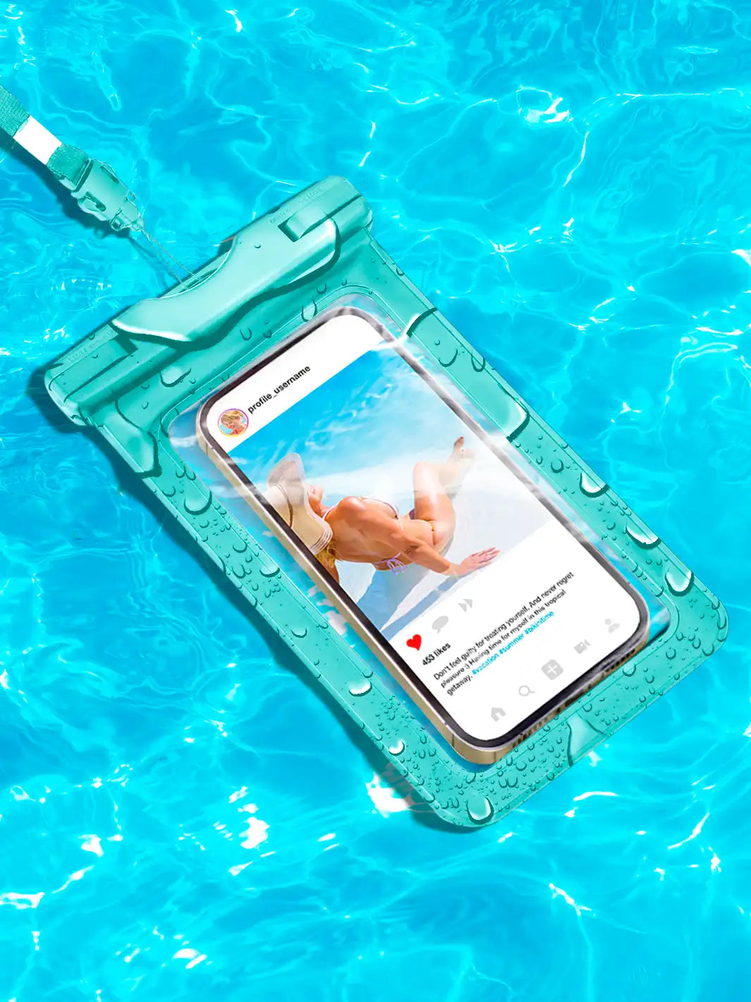 Waterproof Phone Bag - Aqua-2