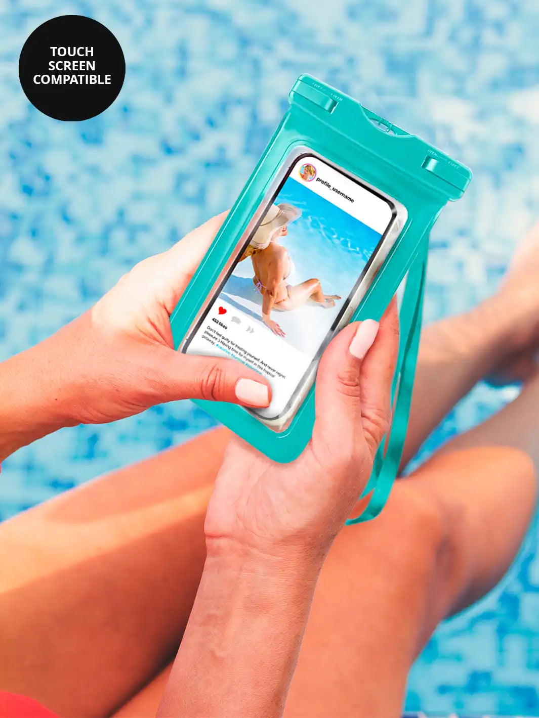 Waterproof Phone Bag - Aqua-3
